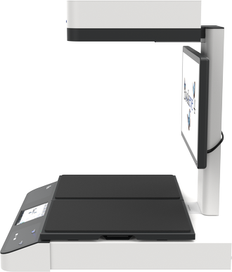 Color overhead scanner for formats up to A2+