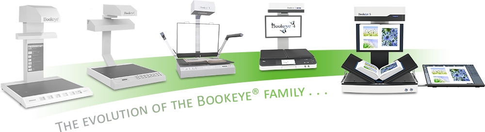 The form Eight above Bookeye® 5 V2 - Overhead Book scanner with V-shaped cradle :: Image Access  2023
