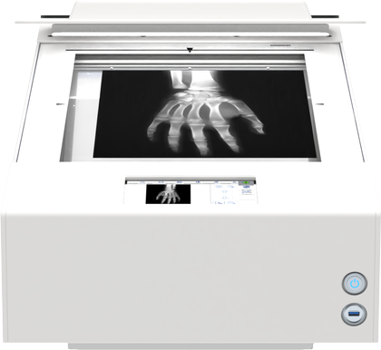 Mit Durchlichteinheit für transparente Scans wie Röntgenbilder