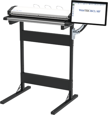 Height adjustable stand with a printer height of min. 880 mm to max. 1180 mm.