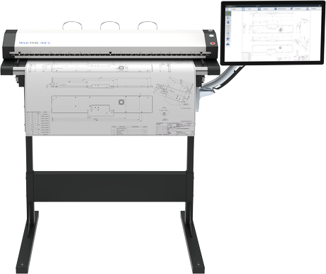 Wählen Sie den Materialtyp, die Druckqualität und mehr aus und beobachten Sie die Tintenstände durch die 100% prozentige Integration der Drucker-Funktionalität in ScanWizard.
