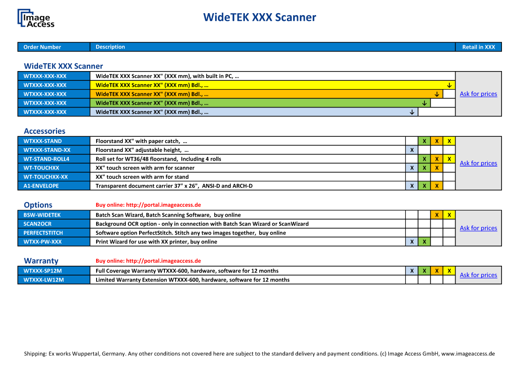 WideTEK 24F Flatbed CIS Scanner A2+ - Models & Options